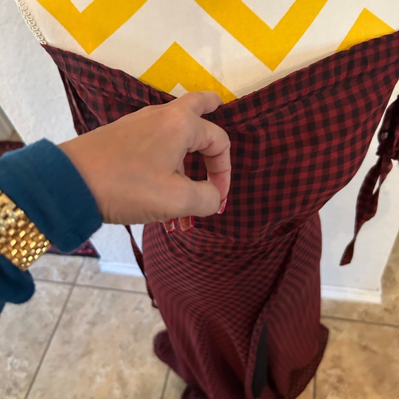 ❤️ Vici Red and Black Checkered Maxi Dress - Picture 8 of 10